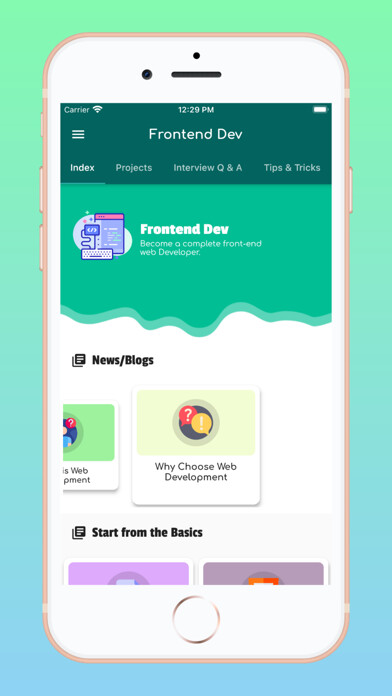 Emulate iPhone app Learn Frontend Web Dev [PRO] using MyAndroid